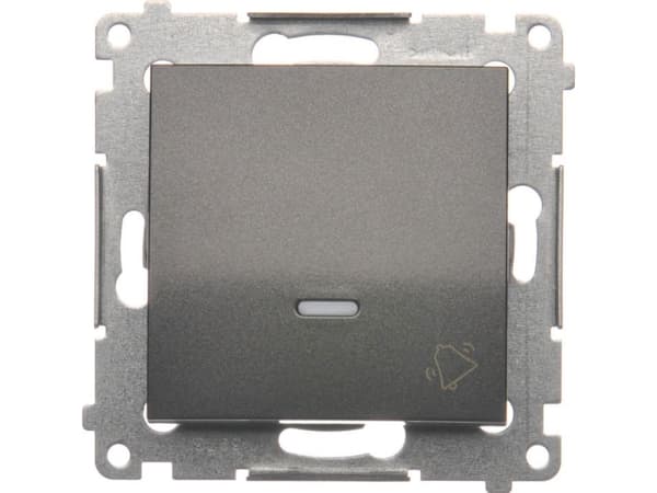 Kontakt-Simon DD1L.01/48, Trykknapkontakt, Plast, Anthracit, IP20, IP44, 250 V, 10 A