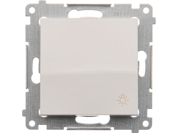 Kontakt-Simon DS1.01/11, Painikekytkin, Muovi, Valkoinen, IP20, IP44, 250 V, 10 A