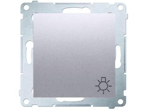Kontakt-Simon DS1.01/43, Tryckknappsbrytare, Plast, Silver, IP20, IP44, 250 V, 10 A