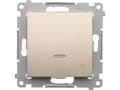 Miniatyrbild 3 av 5: Kontakt-Simon DS1L.01/44, Tryckknappsbrytare, Plast, Guld, IP20, IP44, 250 V, 10 A