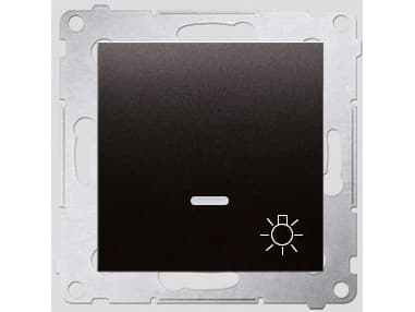 Kontakt-Simon DS1L.01/48, Tryckknappsbrytare, Plast, Antracit, IP20, IP44, 250 V, 10 A