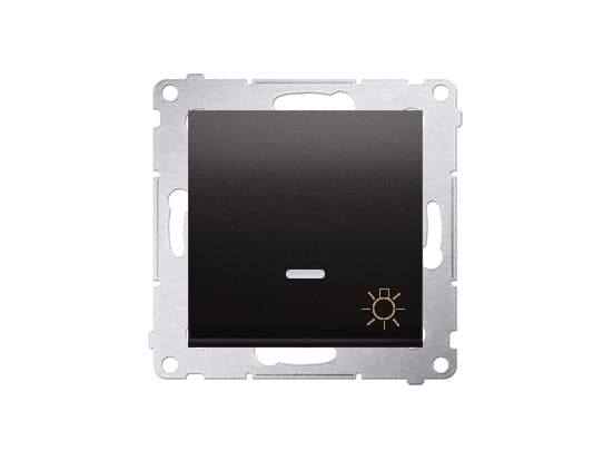 Kontakt-Simon DS1L.01/48, Tryckknappsbrytare, Plast, Antracit, IP20, IP44, 250 V, 10 A