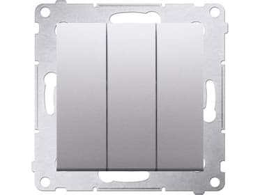 Kontakt-Simon DW31L.01/43, Plast, Sølv, IP20, 250 V, 10 A, 75 mm
