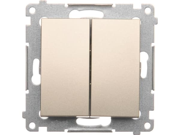 Kontakt-Simon DW5A.01/44, Plast, Guld, IP20, IP44, 250 V, 16 A, 75 mm