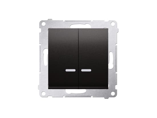 Kontakt-Simon DW5BL.01/48, Plast, Antracit, IP20, IP44, 250 V, 10 A, 75 mm
