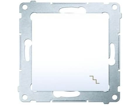 Kontakt-Simon DW6.01/11, Plast, Vit, IP20, IP44, 250 V, 10 A, 75 mm