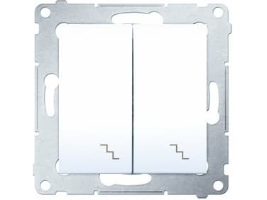 Kontakt-Simon DW6/2.01/11, Plast, Vit, IP20, IP44, 250 V, 10 A, 75 mm