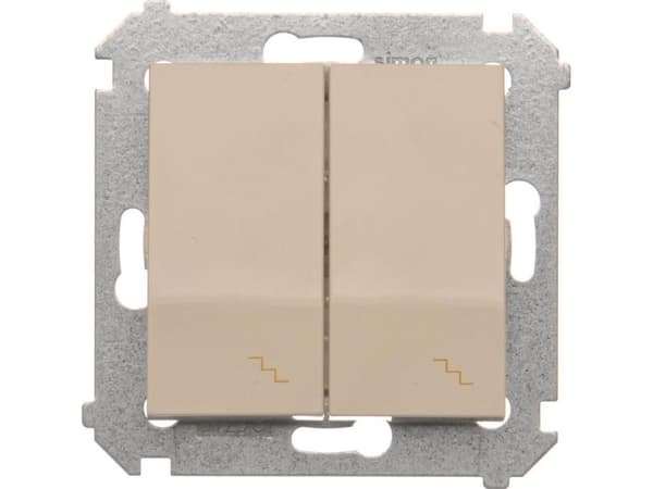 Kontakt-Simon DW6/2.01/41, Plast, Vit, IP20, IP44, 250 V, 10 A, 75 mm