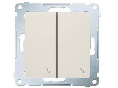 Kontakt-Simon DW6/2.01/41, Plast, Vit, IP20, IP44, 250 V, 10 A, 75 mm