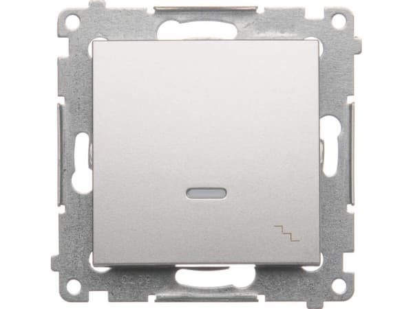 Kontakt-Simon DW6L.01/43, Plast, Sølv, IP20, IP44, 250 V, 10 A, 75 mm