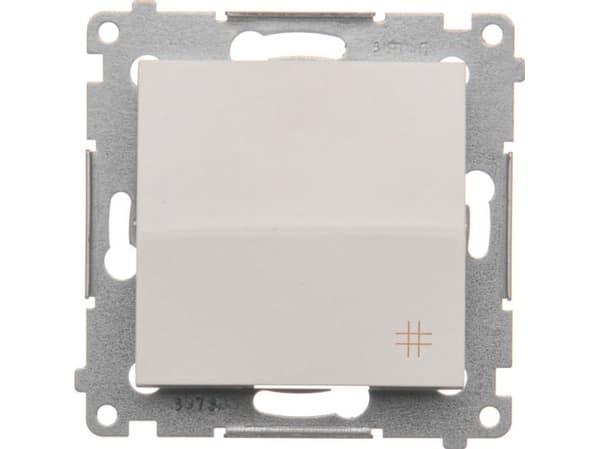 Kontakt-Simon DW7.01/11, Muovi, Valkoinen, IP20, IP44, 250 V, 10 A, 75 mm