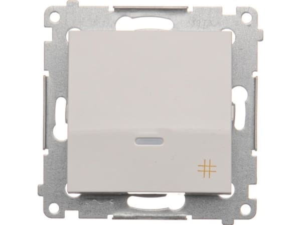 Kontakt-Simon DW7L.01/11, Plast, Vit, IP20, IP44, 250 V, 10 A, 75 mm