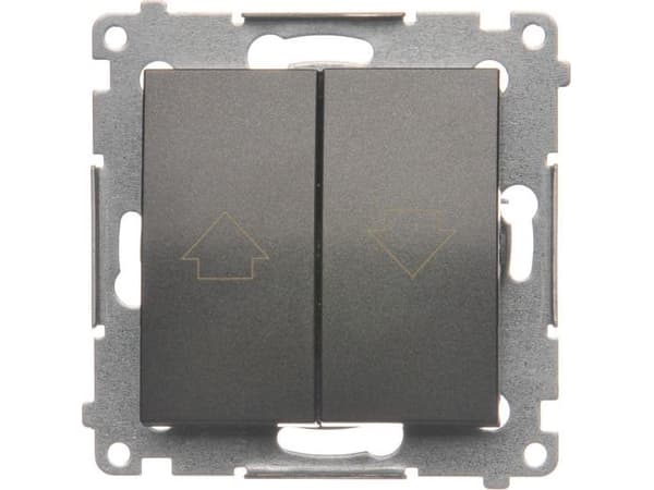 Kontakt-Simon DZP1.01/48, Tryckknappsbrytare, Plast, Antracit, IP20, IP44, 250 V, 10 A