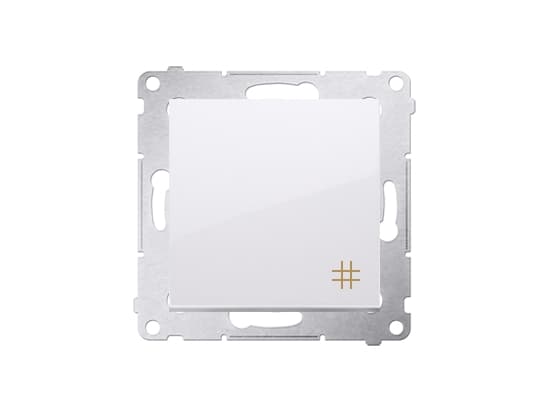 Kontakt-Simon DW7A.01/11, Plast, Vit, IP20, IP44, 250 V, 16 A, 75 mm