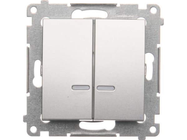 Kontakt-Simon DW5ABL.01/43, Muovi, Hopea, IP20, IP44, 250 V, 16 A, 75 mm