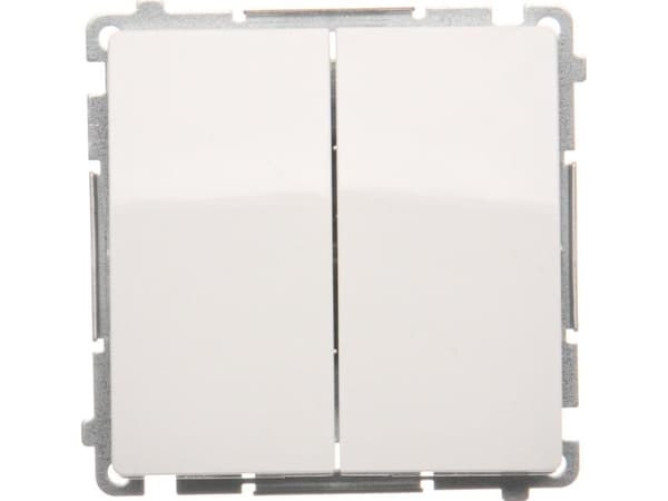 Kontakt-Simon BMP2.01/11, Tryckknappsbrytare, Plast, Vit, IP20, IP44, 250 V, 10 A