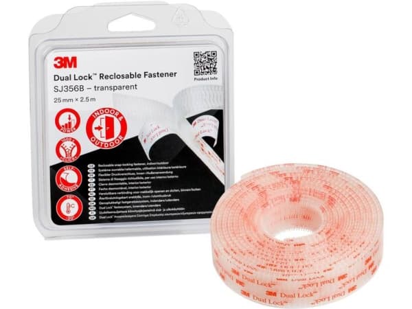 3M SJ3560/IPS, Polypropylen, Transparent, 95 ° C, 25,4 mm, 2,5 m, 5,7 mm