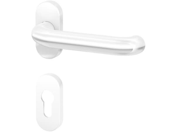BASI ZB 3150 PZ, Håndtakssett for nøkkelbruk, Rustfritt stål, Hvit, Ambidekstriøs