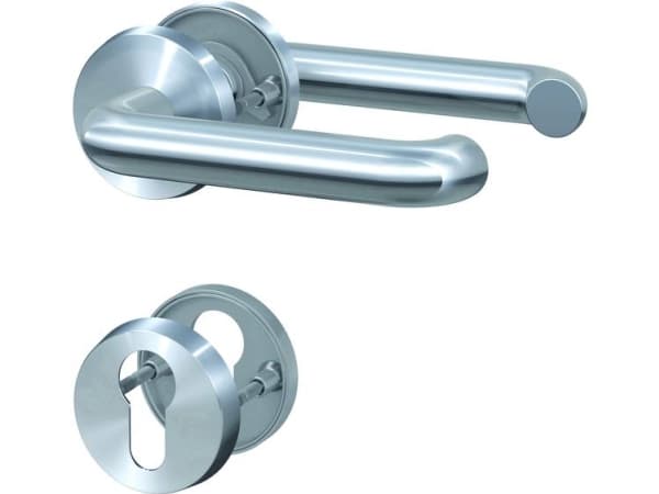 BASI 7306-2208, Håndtakssett for nøkkelbruk, Rustfritt stål, Rustfritt stål, Ambidekstriøs, DIN EN 1906:2010-09