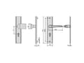 Miniatyrbilde 2 av 5: BASI 7900-0101, Håndtakssett for nøkkelbruk, Aluminium, Ambidekstriøs, 7,2 cm