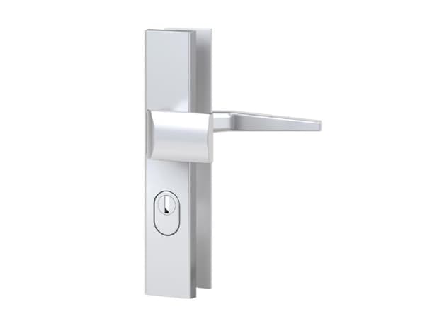 BASI 7900-0301, Dörrhandtagsset med nyckelhål, Gjuten aluminium, Ambidextrous, 7,2 cm