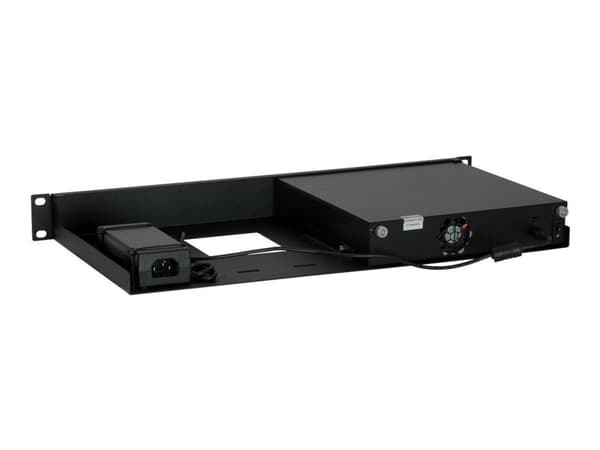 Rackmount.IT CP-RACK RM-CP-T4 - Monteringssett for nettverksenhet - rackmonterbar - kullsort, RAL 9005 - 1U - 19"