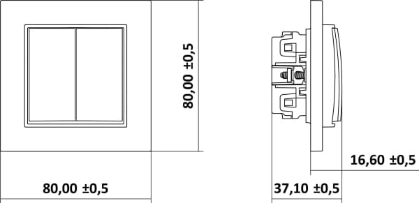 Karlik Mini lysestake hvit (MWP-2)