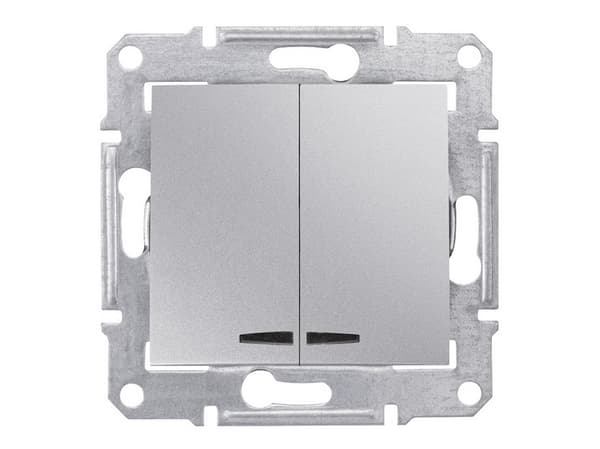 Schneider Electric Sedna halogenströmbrytare med aluminiumbelysning - SDN0300360