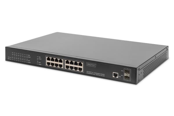 Digitus DN-95351, Håndtert, L2, Gigabit Ethernet (10/100/1000), Full tosidig, Strøm over Ethernet (PoE)