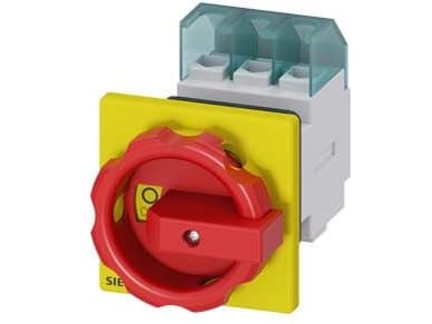 Siemens 3LD2154-0TK53 strömbrytare 3P Röd, Gul