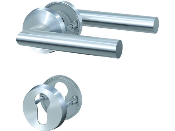 BASI 7308-2208, Håndtakssett for nøkkelbruk, Rustfritt stål, Rustfritt stål, Ambidekstriøs, DIN EN 1906:2010-09