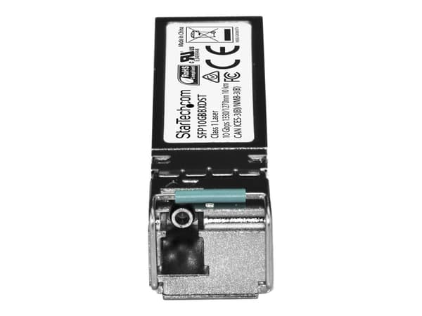 StarTech.com MSA Uncoded SFP+ Module, 10GBASE-BX, 10 Gigabit Ethernet Bi-Directional (BiDi) Fiber Single Strand SFP+ Transceiver, LC 10km , Mini GBIC