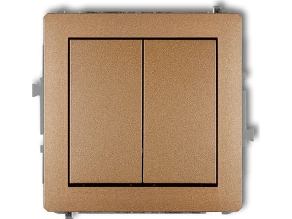 Karlik 8DWP-2, tasokytkin, kultainen, IP20, IP44, 250 V, 10 A