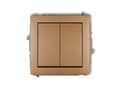 Pikkukuva 1 / 4: Karlik 8DWP-2, tasokytkin, kultainen, IP20, IP44, 250 V, 10 A