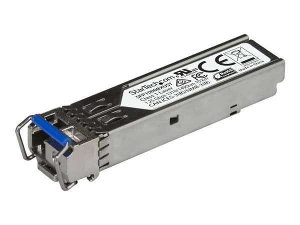 StarTech.com MSA Uncoded SFP Module, 1000BASE-BX, 1 Gigabit Ethernet Bi-Directional (BiDi) Fiber Single Strand SFP Transceiver (SMF), LC 10km , Mini