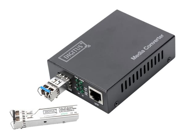 DIGITUS DN-82211 - Fibermedieomformer - 10GbE, 5GbE, 2.5GbE - 1000Base-T, 10GBase-T, 10GBase-R, 2.5GBase-T, 5GBase-T, 5GBase-R, 2.5GBase-4-X / - RJGB