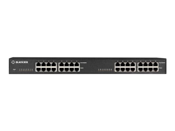 Black Box POE+ Gigabit Ethernet Injector 16-Port - Strøminjektor (kan monteres i rack) - AC 120/230 V - 500 watt - utgangskontakter: 16 - 1U - 19" -