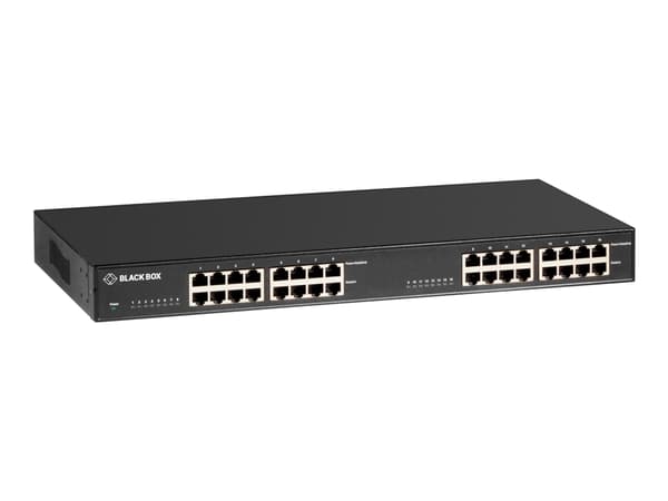 Black Box POE+ Gigabit Ethernet Injector 16-Port - Strøminjektor (kan monteres i rack) - AC 120/230 V - 500 watt - utgangskontakter: 16 - 1U - 19" -
