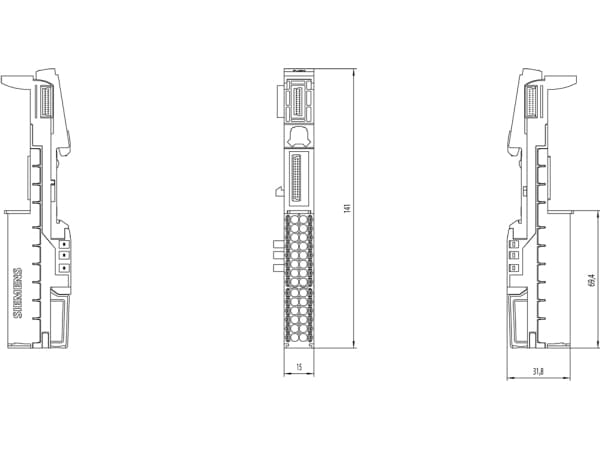 Siemens 6ES7193-6BP40-0DA1, Monivärinen, 59 g, 1 kpl, 42 mm, 28 mm, 148 mm