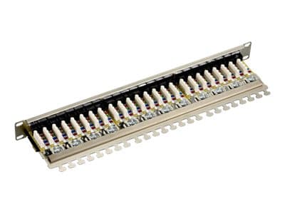 Black Box CAT6 Shielded Patch Panel - Koblingspanel - CAT 6 - STP - RJ-45 X 24 - 1U - 19"