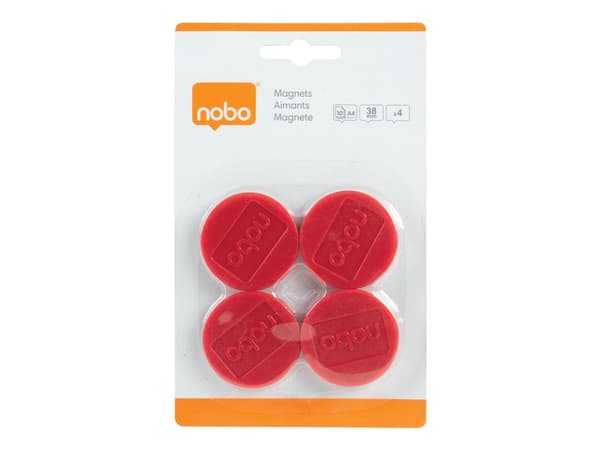 Magneetit 38mm Nobo punainen pk/4