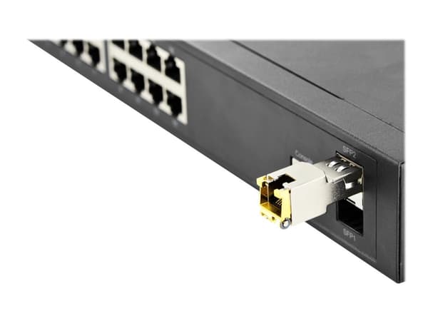 DIGITUS DN-81210 - SFP+ sender/mottakermodul - 10GbE, 5GbE, 2.5GbE - 1000Base-T, 10GBase-T, 2.5GBase-T, 5GBase-T - RJ-45 - valgfritt 100 m