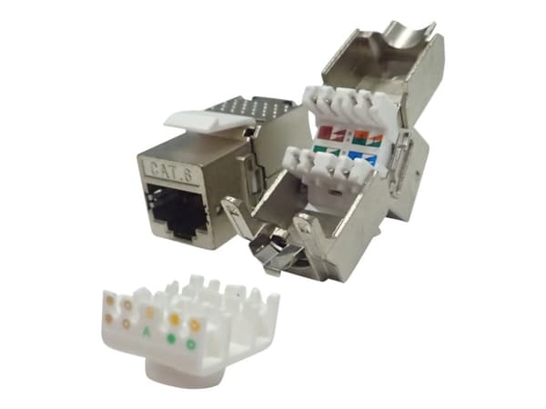 Netrack Keystone Jack Module - Modulinnlegg - CAT 6 - FTP - RJ-45 - sølv