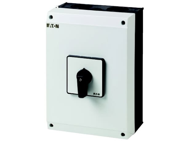 Eaton T5-4-8902/I5, Toggle switch, 4P, Svart, Vit, IP65, 200 mm, 197 mm