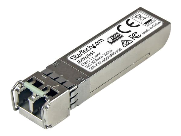 StarTech.com HPE JD092B Compatible SFP+ Module, 10GBASE-SR, 10GbE Multi Mode (MMF) Fiber Optic Transceiver, 10GE Gigabit Ethernet SFP+, LC Connector,
