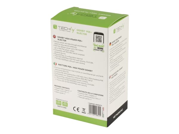 TECHly I-SWHUB 3000STY - Strömtillförsel - 30 Watt - utgångskontakter: 1 - svart
