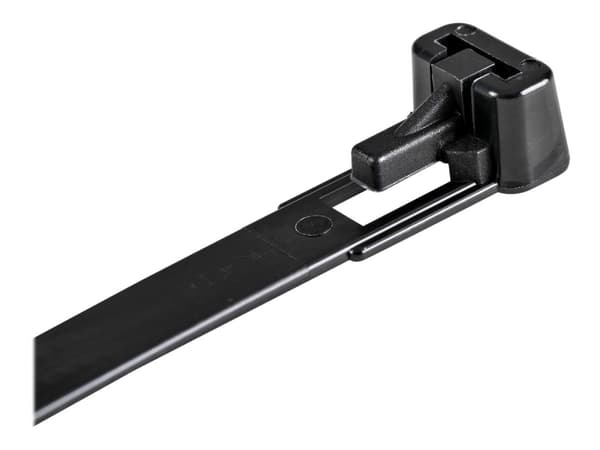 StarTech.com 10"(25cm) Reusable Cable Ties, 1/4"(7mm) wide, 2-1/2"(65mm) Bundle Dia. 50lb(22kg) Tensile Strength, Releasable Nylon Ties, Indoor/Outdo