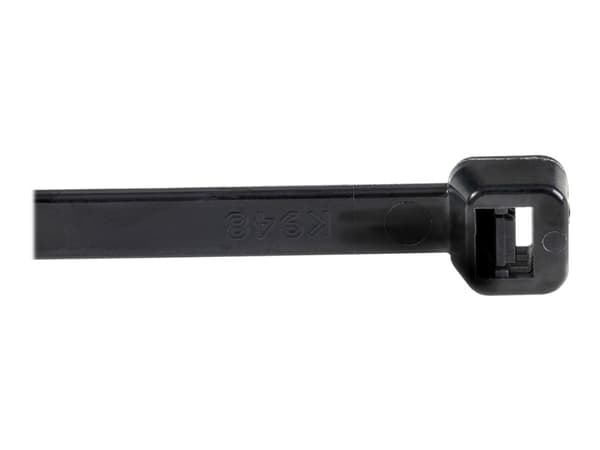 StarTech.com 20cm(8") Cable Ties, 4mm(1/8") wide, 55mm(2-1/8") Bundle Diameter, 22kg(50lb) Tensile Strength, Nylon Self Locking Zip Ties with Curved