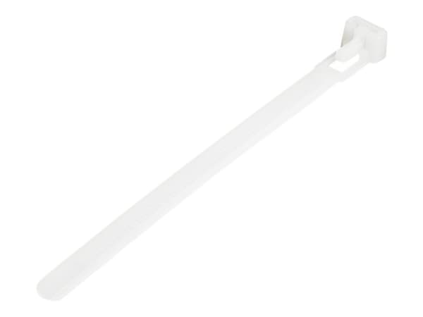 StarTech.com 12cm(5") Reusable Cable Ties, 7mm(1/4") wide, 30mm(1-1/8") Bundle Dia. 22kg(50lb) Tensile Strength, Releasable Nylon Ties, Indoor/Outdoo