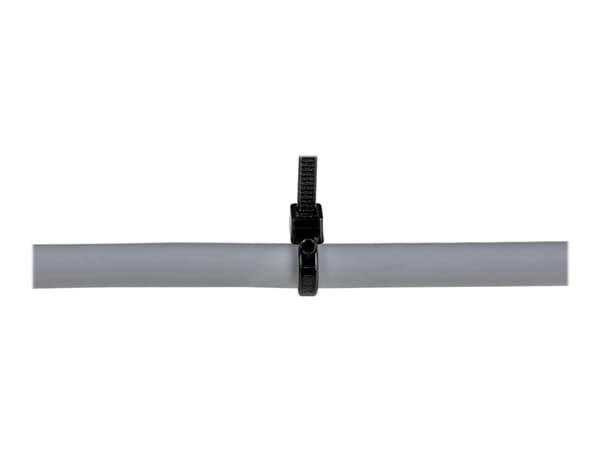 StarTech.com 10cm(4") Cable Ties, 2mm(1/16") wide, 22mm(7/8") Bundle Diameter, 8kg(18lb) Tensile Strength, Nylon Self Locking Zip Ties with Curved Ti